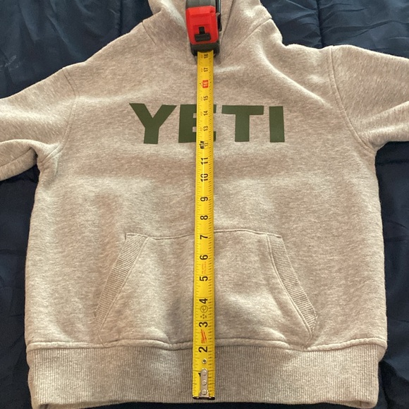 Grey YETI sweatshirt with olive green lettering. Size Small - Picture 6 of 6